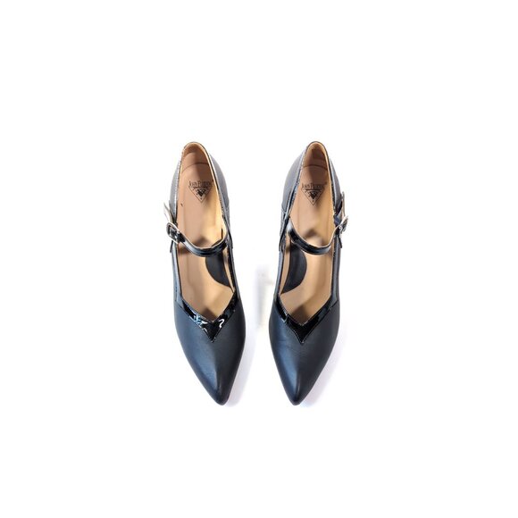 John Fluevog Shoes 10 'Twist' Tango Mary Jane Heel Black Shoes Women's Size 10 - Picture 11 of 12